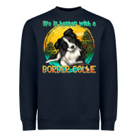 Navy life is better with a border collie Heavyweight Sweatshirt - texasbilliewilder
