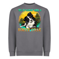 Storm life is better with a border collie Heavyweight Sweatshirt - texasbilliewilder