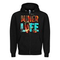 Black miner life Zipper Hoodie - AdoDesignShop