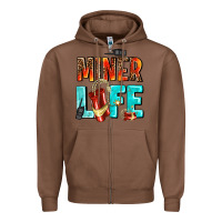 Chestnut miner life Zipper Hoodie - AdoDesignShop