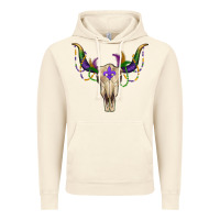 Vintage Artic Mardi Gras Bull Skull Vintage Hoodie - RanaPortraitStore