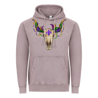 Vintage Zinc Mardi Gras Bull Skull Vintage Hoodie - RanaPortraitStore