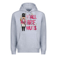 Heather Grey yall are nuts Premium Hoodie - MaliasSmallBusiness