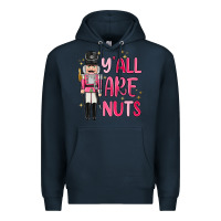 Navy yall are nuts Premium Hoodie - MaliasSmallBusiness