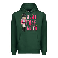 Sports Green yall are nuts Premium Hoodie - MaliasSmallBusiness