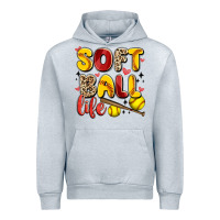Heather Grey softball life Urban Hoodie - Artiststas