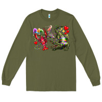 Army Green mardi gras Long Sleeve Tee - RacoonDesign