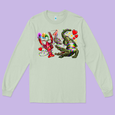 Mardi Gras Long Sleeve Tee Designed By Racoondesign
