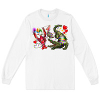 White mardi gras Long Sleeve Tee - RacoonDesign