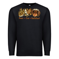 Black Peace Love Dachshund Premium Sweatshirt - Jasminsmagicworld