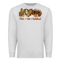 Dove Grey Peace Love Dachshund Premium Sweatshirt - Jasminsmagicworld