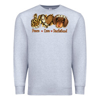 Heather Grey Peace Love Dachshund Premium Sweatshirt - Jasminsmagicworld