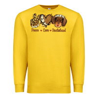 Lemon Peace Love Dachshund Premium Sweatshirt - Jasminsmagicworld