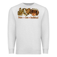 Oatmeal Heather Peace Love Dachshund Premium Sweatshirt - Jasminsmagicworld