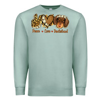 Seafoam Peace Love Dachshund Premium Sweatshirt - Jasminsmagicworld