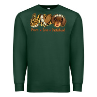 Sports Green Peace Love Dachshund Premium Sweatshirt - Jasminsmagicworld