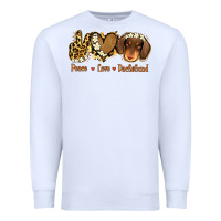 White Peace Love Dachshund Premium Sweatshirt - Jasminsmagicworld