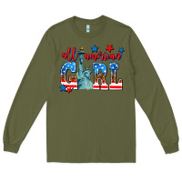 Army Green all american girl Long Sleeve Tee - AdoDesignShop