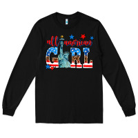 Black all american girl Long Sleeve Tee - AdoDesignShop