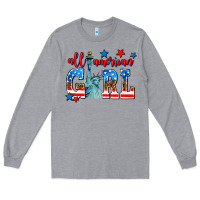 Heather Grey all american girl Long Sleeve Tee - AdoDesignShop