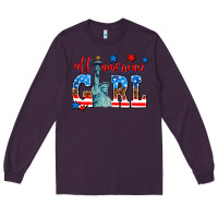 Plum all american girl Long Sleeve Tee - AdoDesignShop