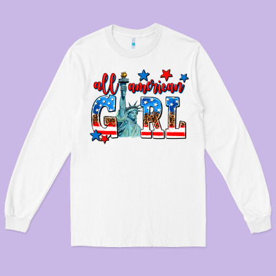 All American Girl Long Sleeve Tee Designed By Adodesignshop