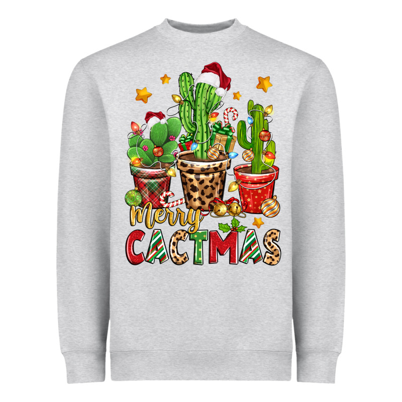 Christmas Cactus Merry Cactmas Heavyweight Sweatshirt by Zillion Design Studio | Teevron