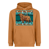 Meerkat turquoises gemstones cowhide highland cow Heavyweight Hoodie - BarkalooDesign