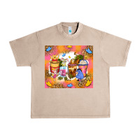 French Oak cartoon characters coffee cups Urban Heavy Tee - Zillion Design Studio