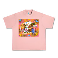 Salmon cartoon characters coffee cups Urban Heavy Tee - Zillion Design Studio