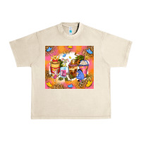 Sandshell cartoon characters coffee cups Urban Heavy Tee - Zillion Design Studio