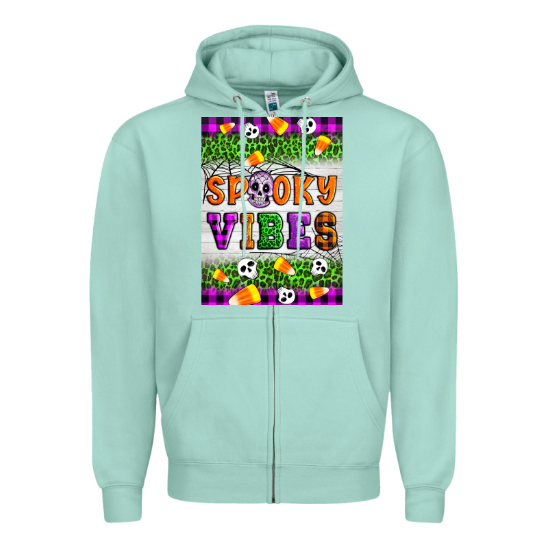 Halloween Spooky Vibes Zipper Hoodie by Artiststas | Teevron