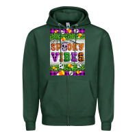 Sports Green Halloween Spooky Vibes Zipper Hoodie - Artiststas