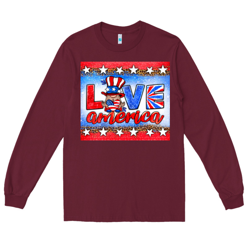 Love America Gnome Long Sleeve Tee by HRA Design Shop | Teevron