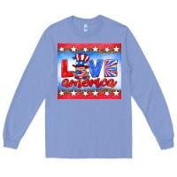 Colony Blue love america gnome Long Sleeve Tee - HRA Design Shop