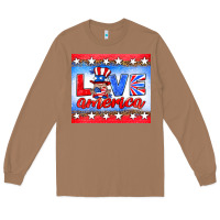 Toasted Coconut love america gnome Long Sleeve Tee - HRA Design Shop