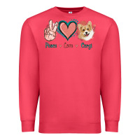 Cardinal Peace Love Corgi Premium Sweatshirt - Jasminsmagicworld