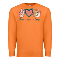 Carrot Peace Love Corgi Premium Sweatshirt - Jasminsmagicworld