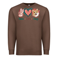 Chestnut Peace Love Corgi Premium Sweatshirt - Jasminsmagicworld
