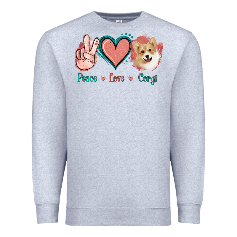 Peace Love Corgi Premium Sweatshirt by Jasminsmagicworld | Teevron