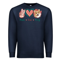 Navy Peace Love Corgi Premium Sweatshirt - Jasminsmagicworld