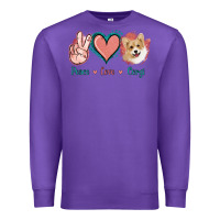 Purple Peace Love Corgi Premium Sweatshirt - Jasminsmagicworld