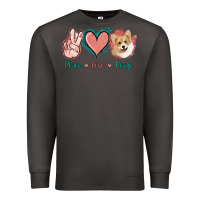 Smoke Peace Love Corgi Premium Sweatshirt - Jasminsmagicworld