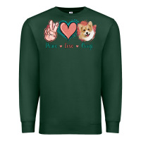 Sports Green Peace Love Corgi Premium Sweatshirt - Jasminsmagicworld