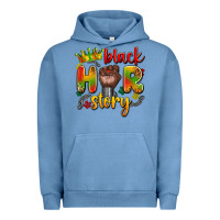 Pigment Pebble Blue black her story Urban Hoodie - Artiststas