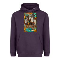 Plum Western Ranch Life Mustang Horse Heavyweight Hoodie - LillyAllenDesigns