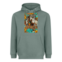 Sage Western Ranch Life Mustang Horse Heavyweight Hoodie - LillyAllenDesigns