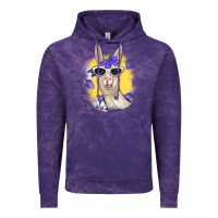 Cloud Purple Llama With Sunglasses Vintage Hoodie - RanaPortraitStore