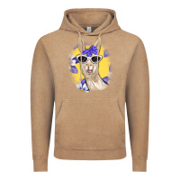 Vintage Coffee Llama With Sunglasses Vintage Hoodie - RanaPortraitStore