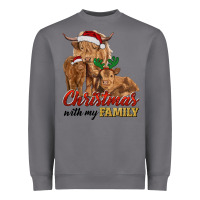 Storm Cow and Calves Christmas with My Family Heavyweight Sweatshirt - RanaPortraitStore